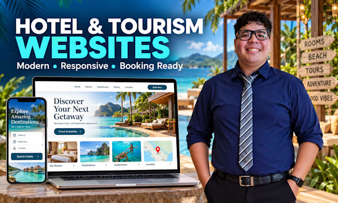 create a modern hotel or tourism website