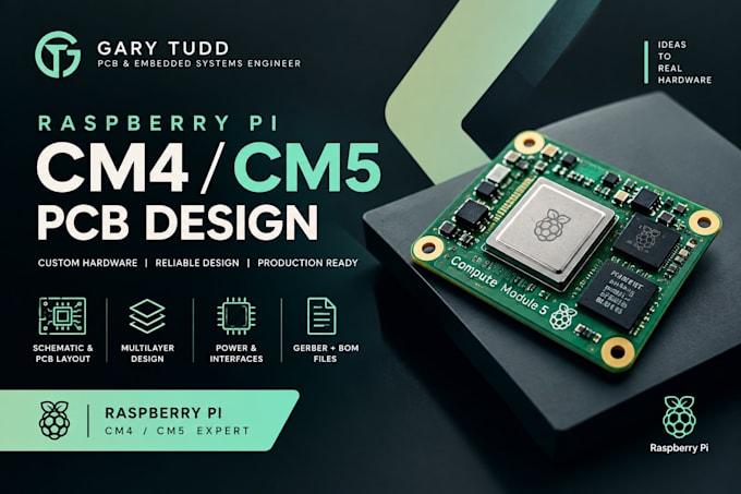 design raspberry pi cm4 cm5 carrier board and custom pcb