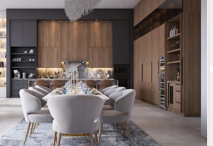 rendering kitchen, bathroom, and interior design