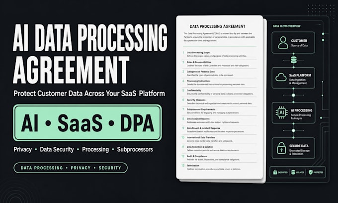 draft an ai data processing agreement dpa for your saas platform