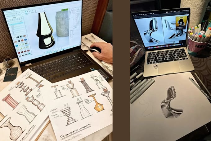 make product development and industrial design sketches