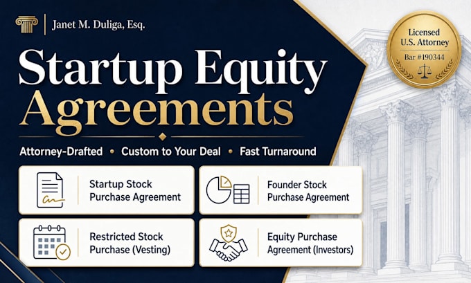 draft a bespoke founder stock purchase agreement for your startup