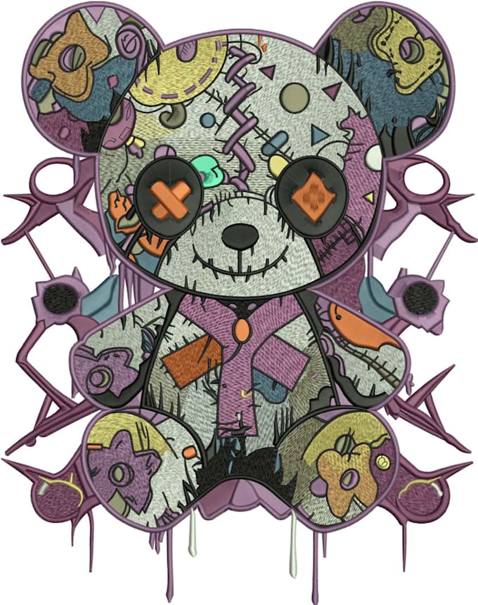 do embroidery digitizing into pes dst pxf file in 1 hour