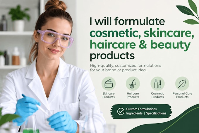 do professional product formulation, cosmetic formulation, and chemical formula
