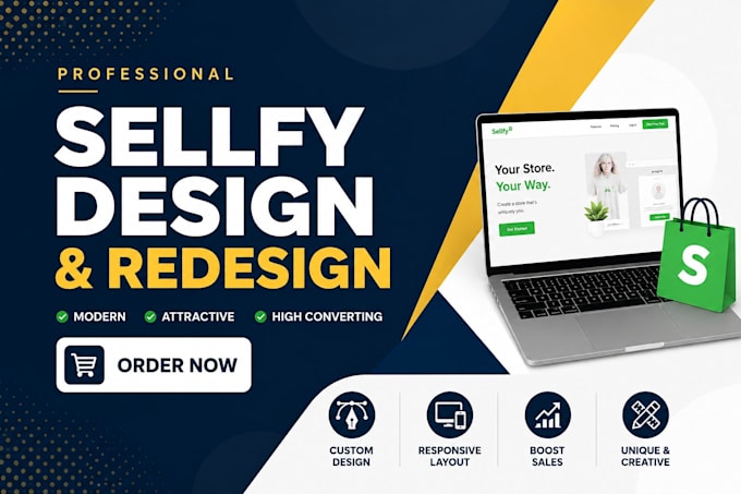 design, redesign and customize your sellfy store or website