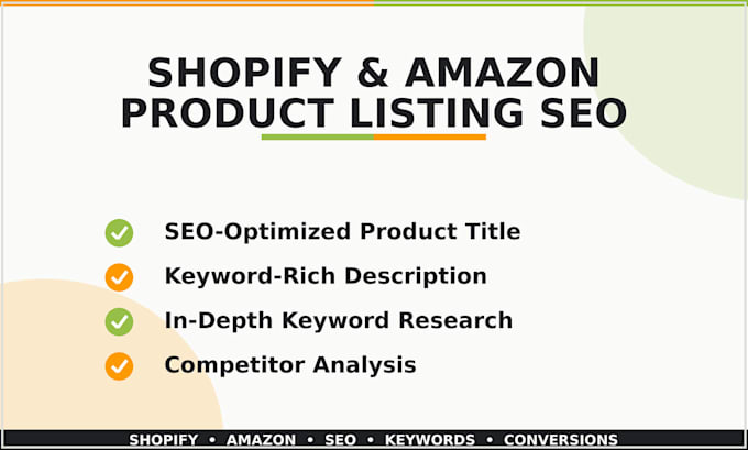 optimize shopify amazon product listing title description SEO optimization
