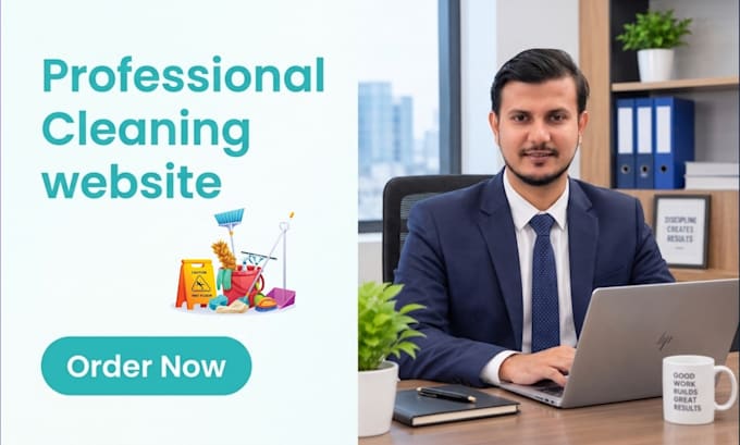 create a cleaning service website for house and office cleaning