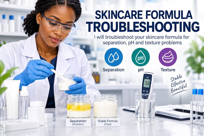 troubleshoot your skincare formula for separation, ph and texture problems