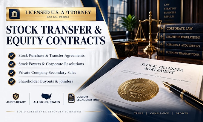 draft private company stock transfer contracts  agreements