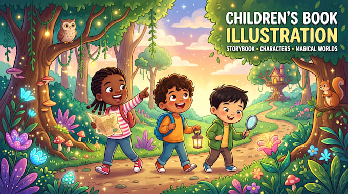 create childrens book illustrations for KDP