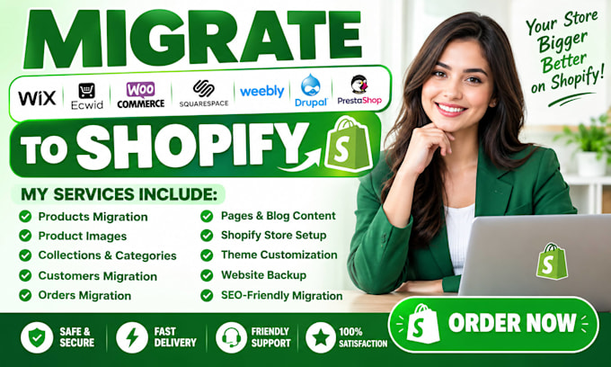 migrate wix ecwid woocommerce squrespace weebly drupal prestashop to shopify