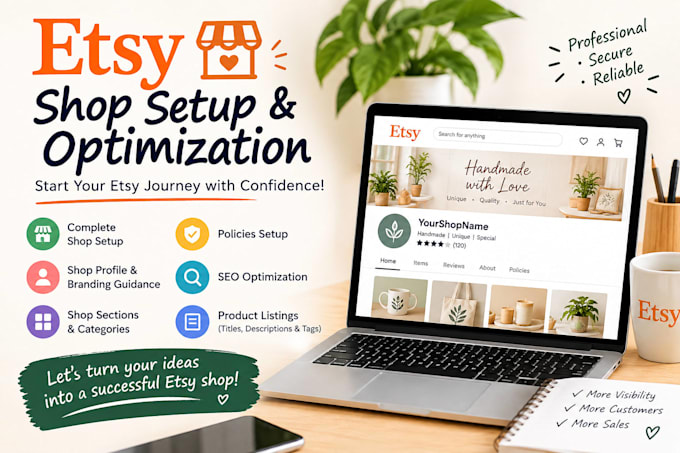 professionally set up and optimize your etsy shop