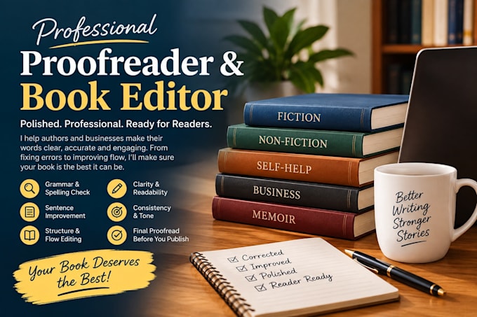 proofreader and book editor