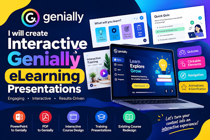 create interactive genially elearning presentations