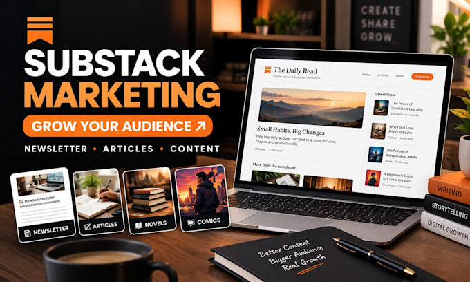 do organic substack promotion, article promotion, novel, comic, or newsletter