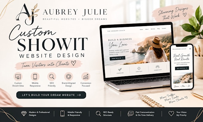 showit website design showit website redesign showit design showit website