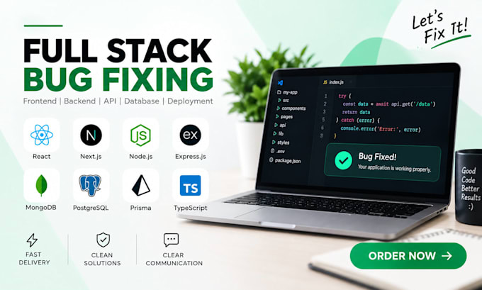 fix bugs and errors in your full stack web application