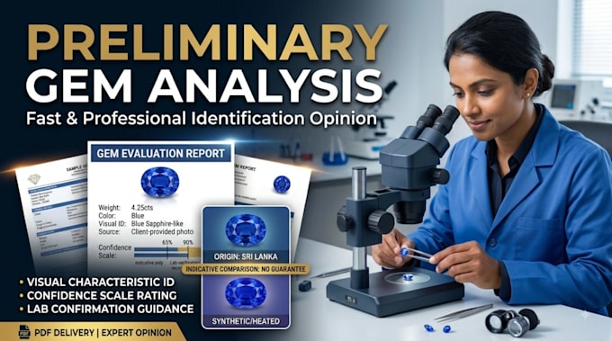 do preliminary gemstone identification for your rough stone