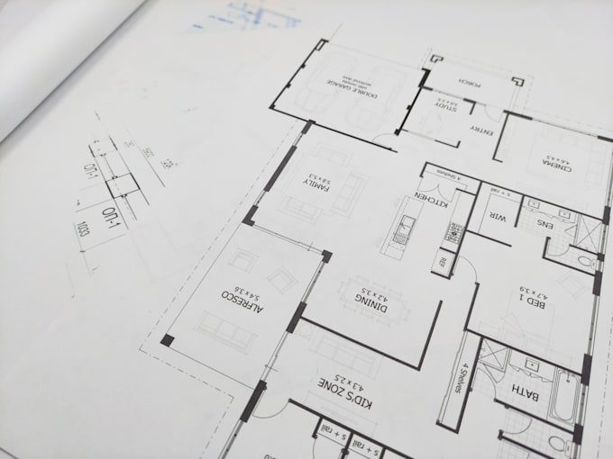 create professional 2d floor plan from sketch or PDF