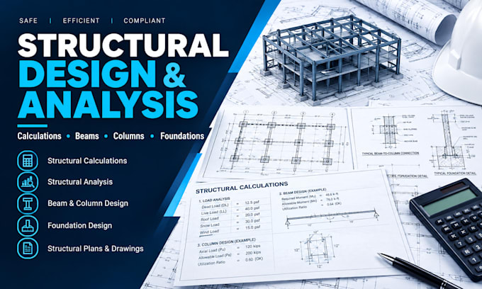 provide structural design, analysis, calculations and structural plans