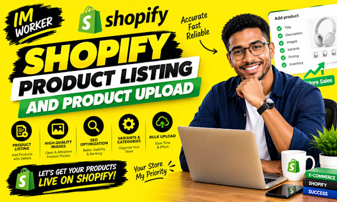 professional shopify product listing and product upload