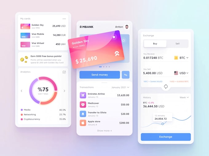 develop fintech app, payment app, loan app, or banking app