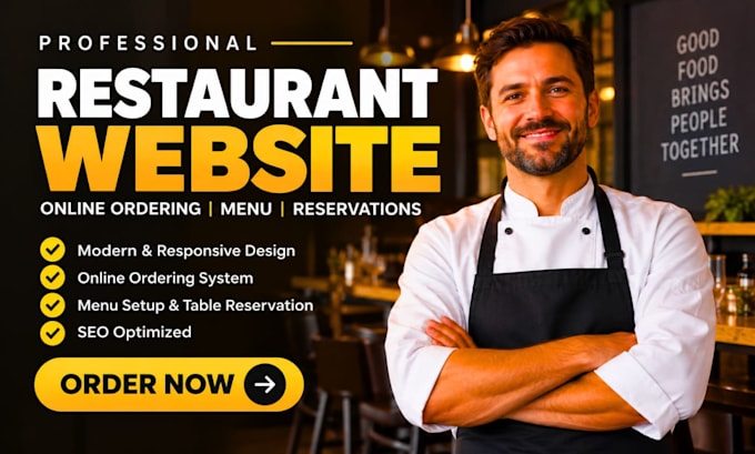 build restaurant website cafe website bakery website with online ordering system