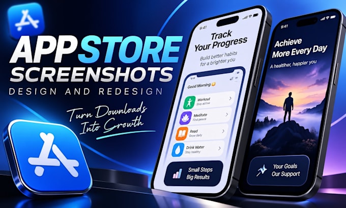 app store screenshots design and redesign for app store