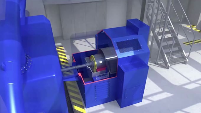 create 3d power plant,turbine and industrial engineering animation