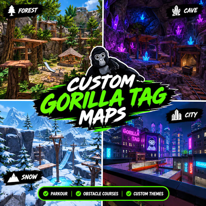 create a custom gorilla tag map, player model or VR fan game