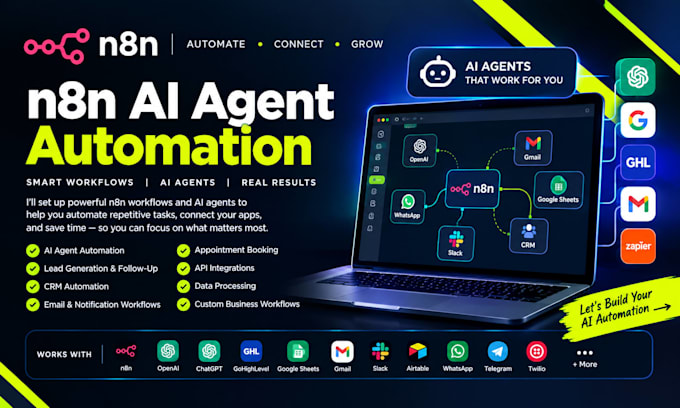 setup n8n ai agent automation