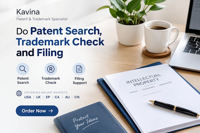 do patent search,trademark check and filing