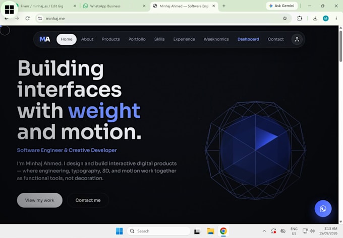 develop a modern custom coded website or wordpress site