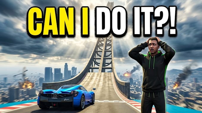 design a cinematic high CTR gta thumbnail for youtube