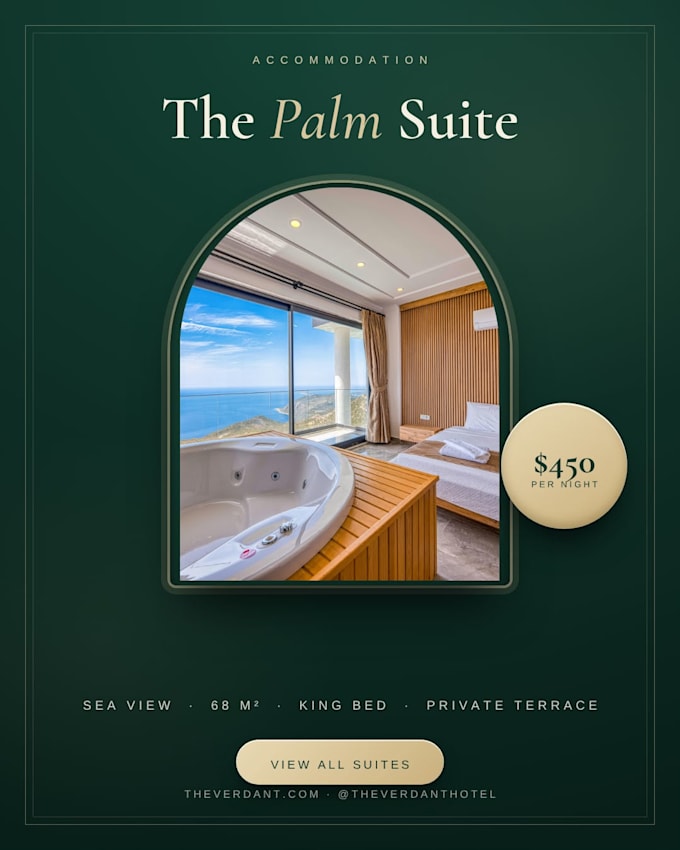 design modern luxury hotel template, brochure, or flyer