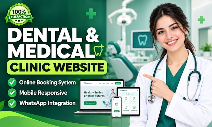 design a modern dental clinic website or medical website
