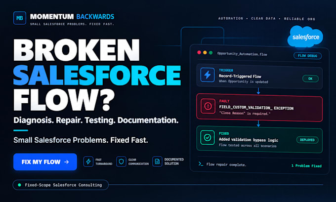 fix your broken salesforce flow and automation