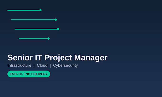be your project manager for IT infrastructure and cloud projects