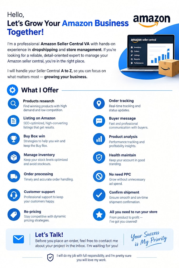 do amazon dropshipping full team management