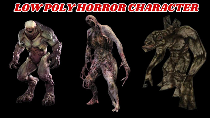 create ps1 ps2 psx n64 low poly character monster creature and game character