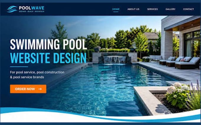 build wix pool service website swimming pool cleaning repair contractor website