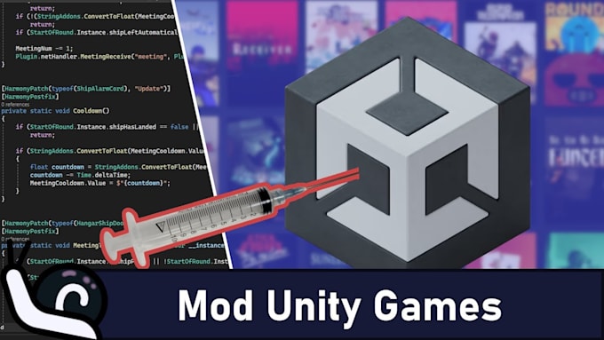 develop unity apk mods, mod menus UI and custom game features for mono or il2cpp