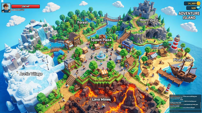 design roblox map, environment, and game world