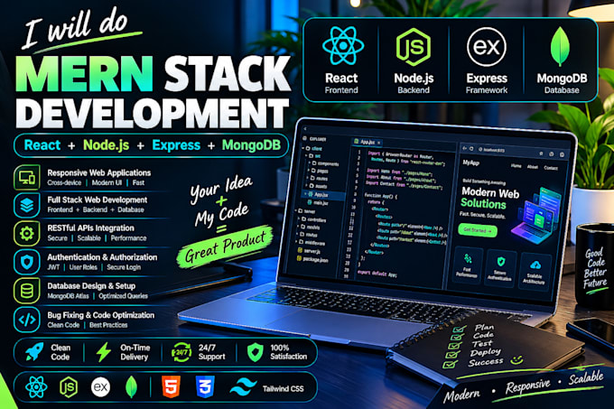 build a responsive mern stack website with react node and mongodb