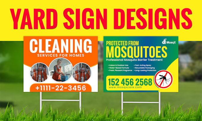 design professional and print ready yard signs