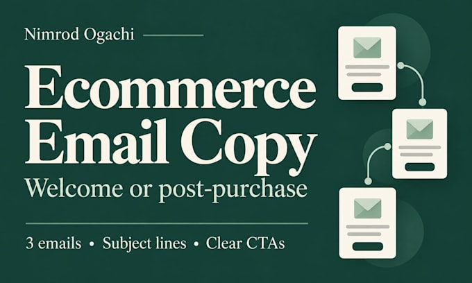 write ecommerce welcome or post purchase email copy