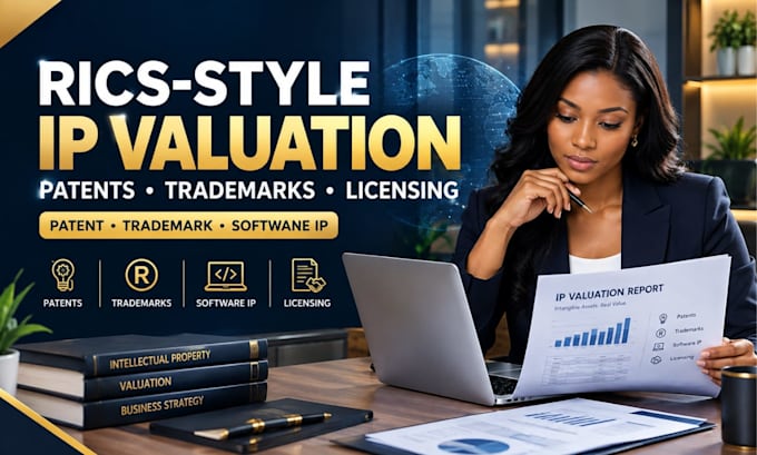write a rics style IP valuation report for software patents and trademarks