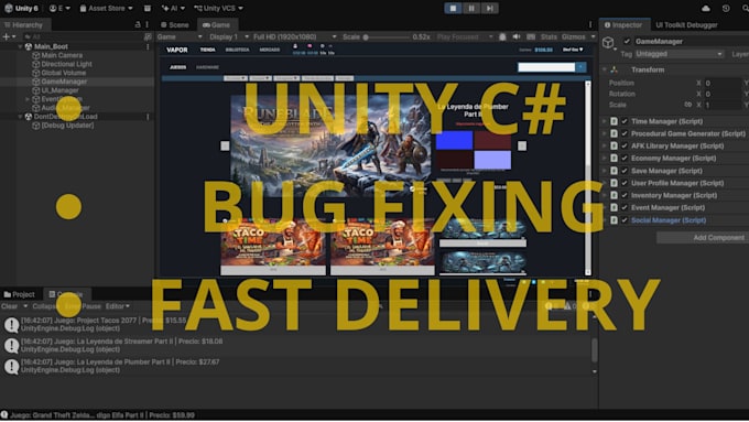 debug and fix your unity c sharp scripts and mechanics fast