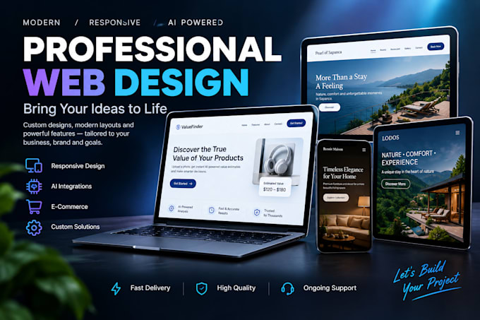 build a modern responsive ai powered website
