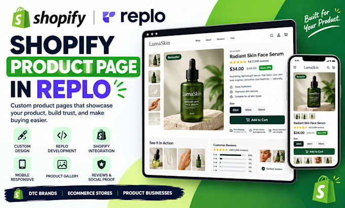 build a high converting shopify landing page in replo